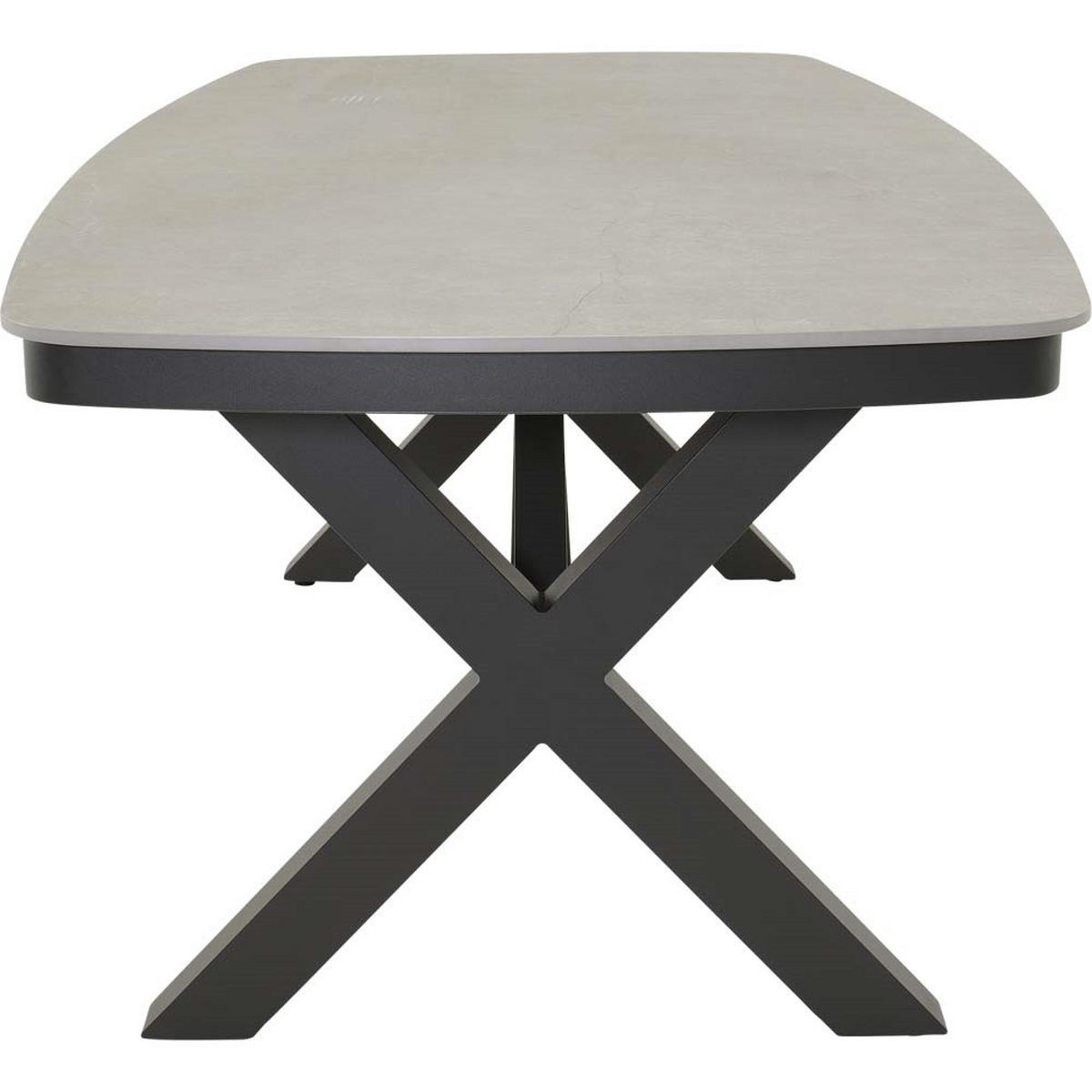 GARTENTISCH Davos - Grau - 200/100/74 cm - Grau, Metall (200/100/74cm) - Lesli Living