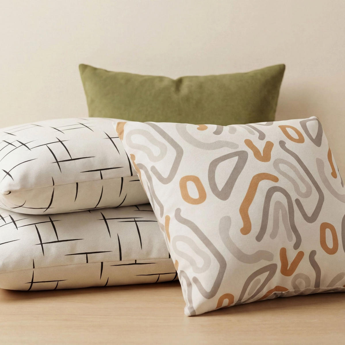 DEKOKISSEN Modern Art 45x45 cm mit Füllung - Multicolor, Textil (45/45cm) - Deco-Raum