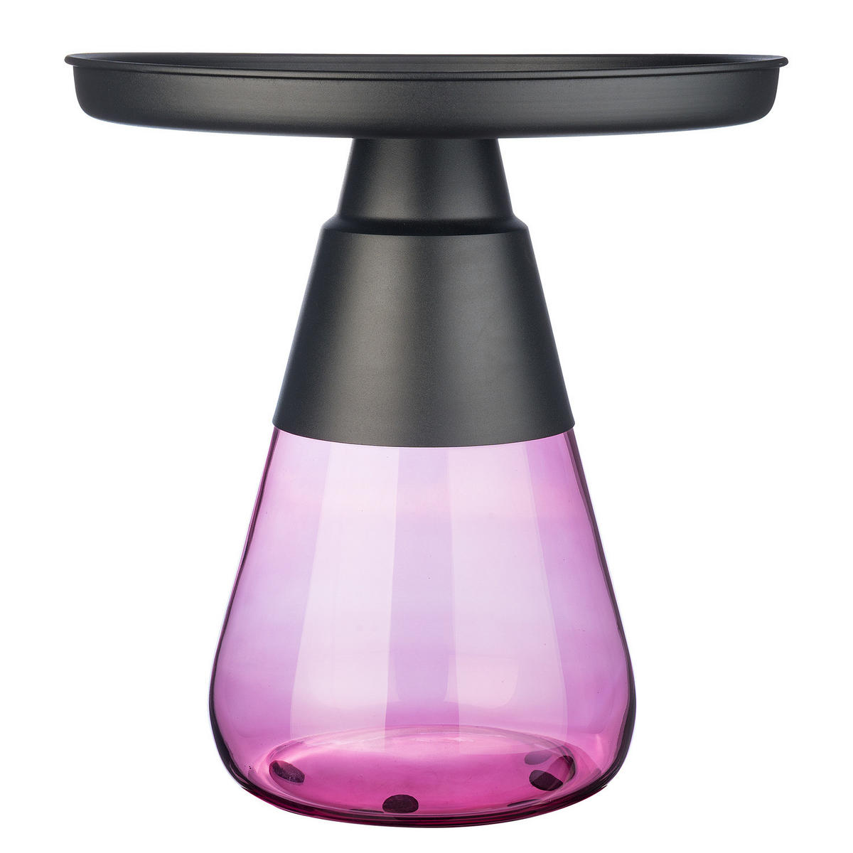 COUCHTISCH - Glas / Metall - Lila, Glas/Metall (53/53/53cm) - home24