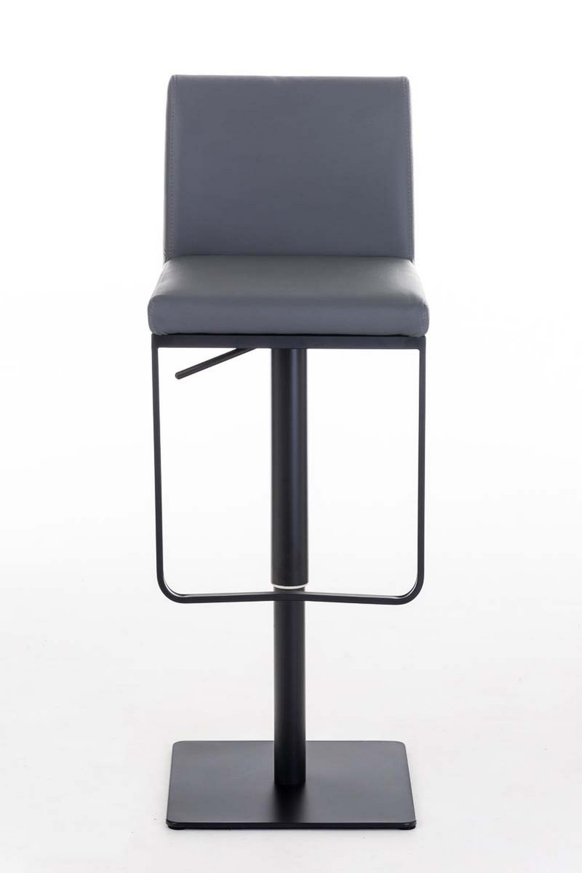 BARHOCKER Lederlook Grau - Schwarz/Grau, Textil/Metall (42/86/44cm) - CLP