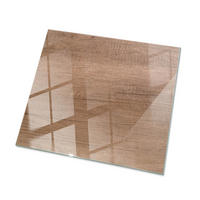 TISCHPLATTE 50x50 cm Holzoptik Natur - Graubraun/Braun, Glas (50/50/0.4cm) - TULUP