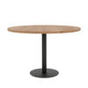 TISCH einbeinig schwarzes Bein, MDF Tischplatte, Lefkas Eiche - Schwarz/Braun, Holzwerkstoff (100/100/76cm) - Idohome