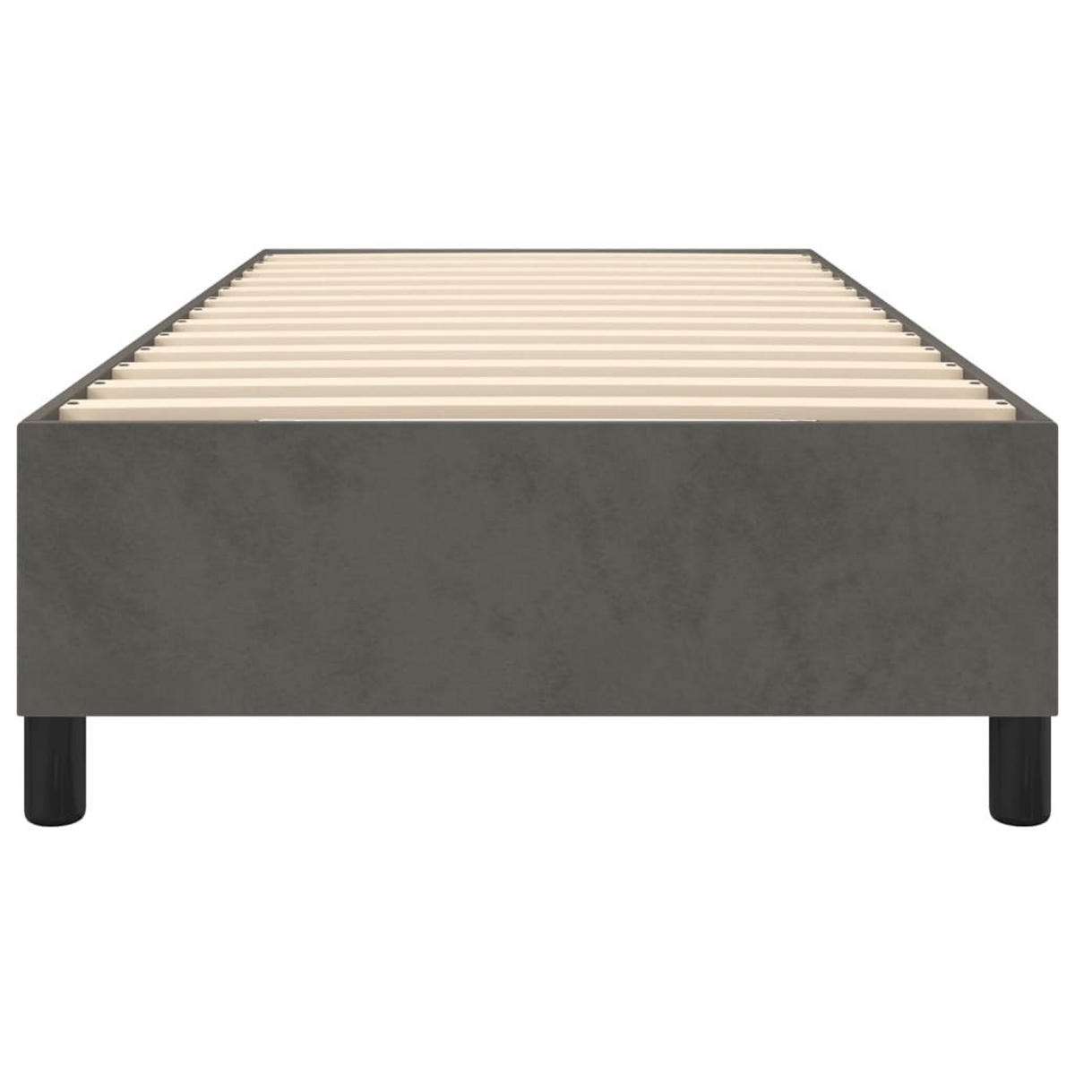 BETTGESTELL Dunkelgrau 100/200 Cm Samt - Grau, Holzwerkstoff (100/200cm) - vidaXL