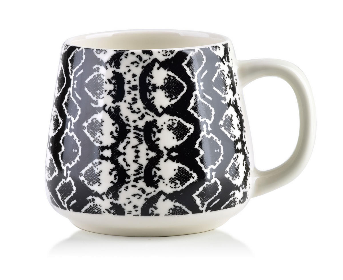 BECHER Wild Schwarz 13/8.5/9 cm Keramik - Schwarz, Keramik (0.5L) - Mondex