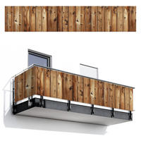 BALKON-SICHTSCHUTZ Holz - Regale - Braun - Buchefarben, Kunststoff (500/100cm) - MuchoWow