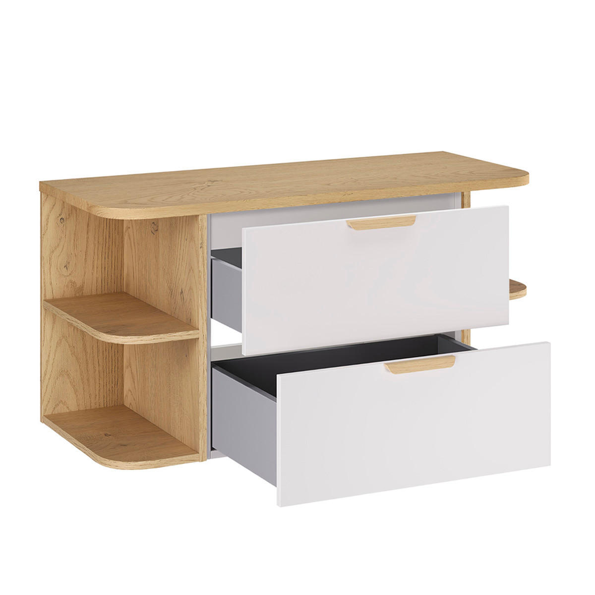 WASCHTISCHUNTERSCHRANK 100.4cm Oria 2er-Set Weiß - Weiß, Holzwerkstoff (100.4/50/45.8cm) - Petits-meubles