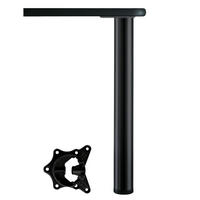 TISCHBEIN Alto 71cm + 2,5cm Schwarz matt höhenverstellbar max. 150kg - Schwarz, Metall (6/71/73.5cm) - Livingpoint24