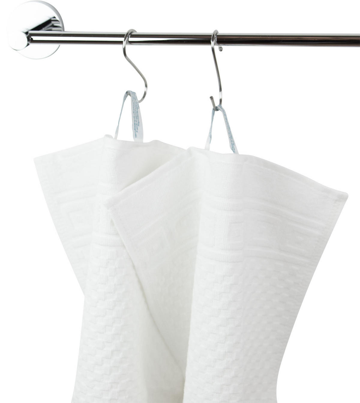 GÄSTETÜCHER, 10er-Set, 30x50 cm, 100% Baumwolle, Weiß - Weiß, Textil (30/50cm) - Zollner