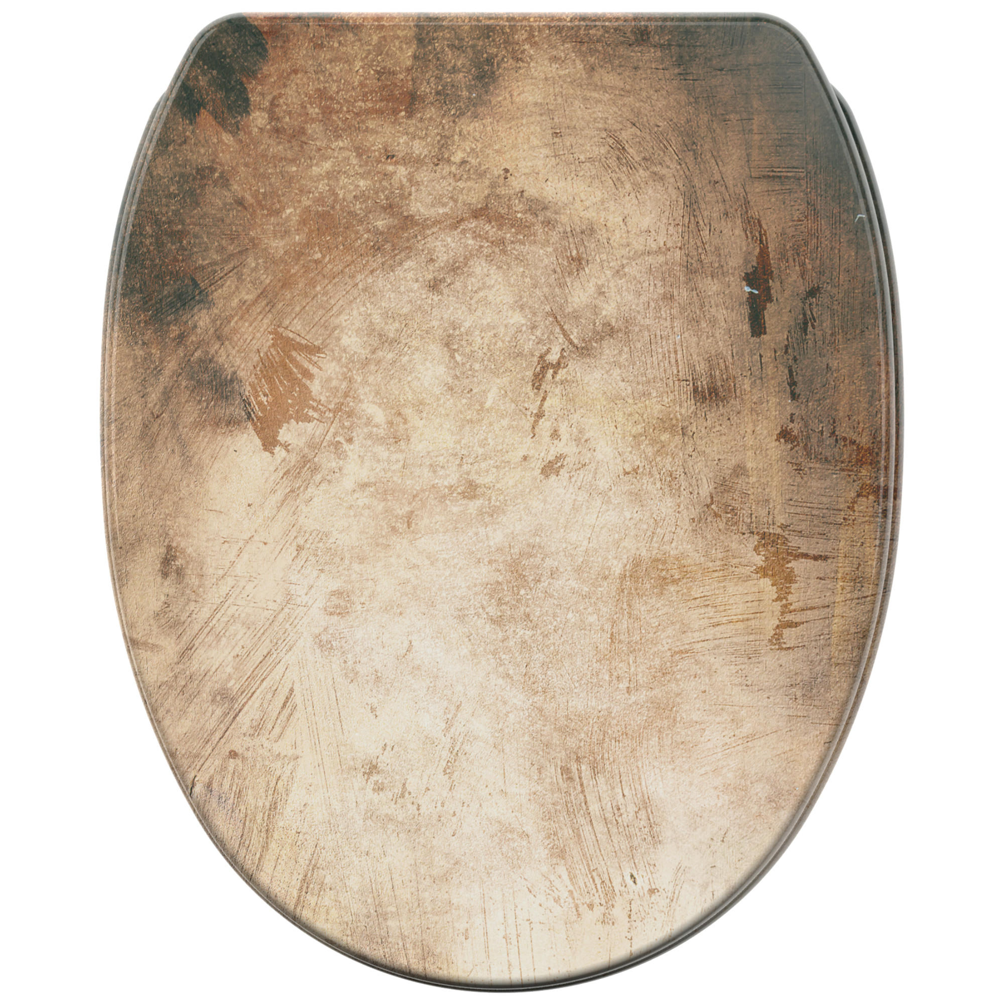 WC-SITZ mit Absenkautomatik & Top Fix Canvas - Braun, Holzwerkstoff (37.7/5.5/48cm) - Sanilo