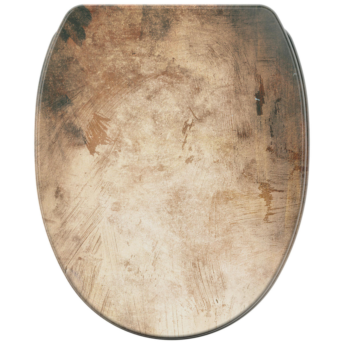 WC-SITZ mit Absenkautomatik & Top Fix Canvas - Braun, Holzwerkstoff (37.7/5.5/48cm) - Sanilo