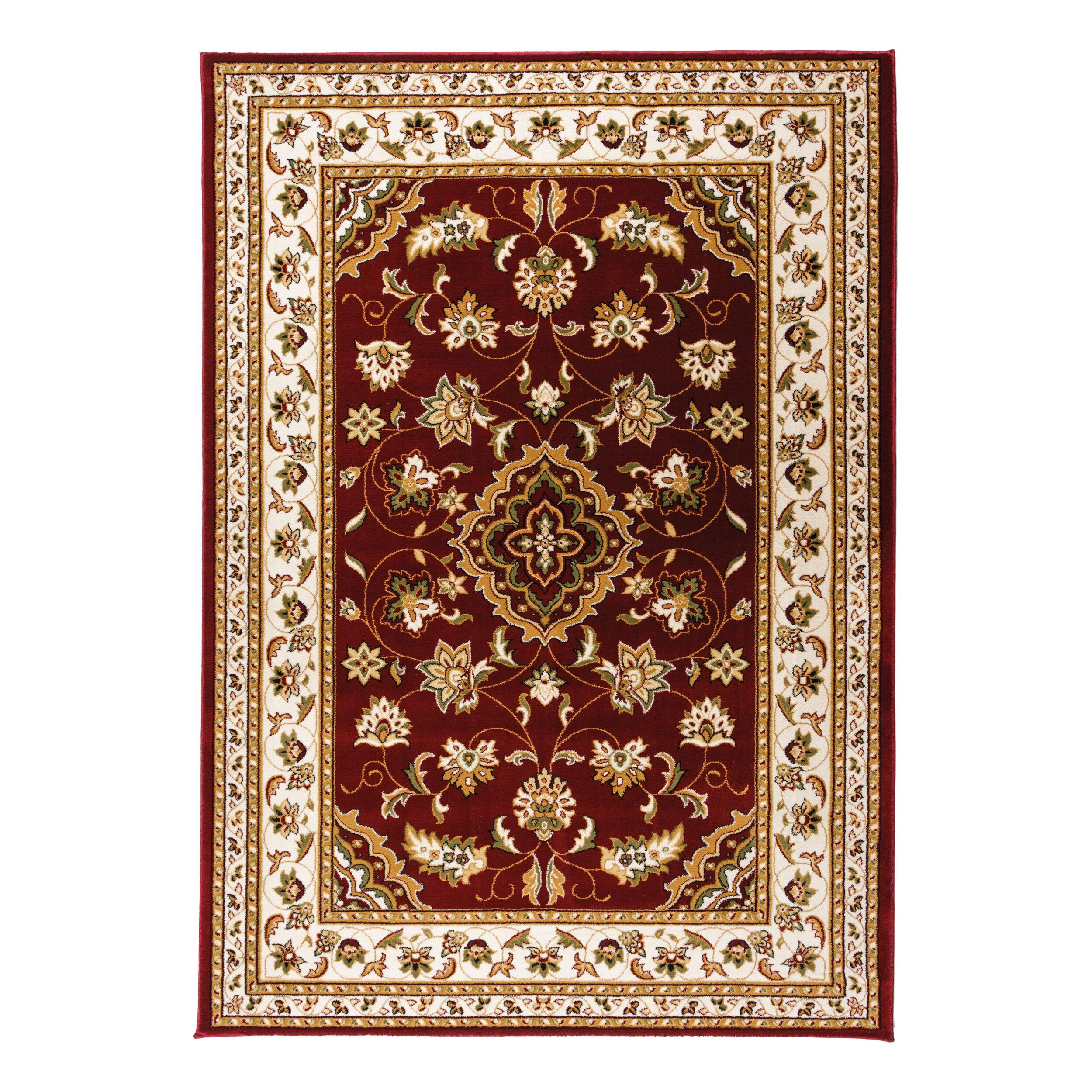 TEPPICH Traditionell-Floral-Design GLAZERT, Rot 200x290 cm - Rot, Textil (200/290cm) - KADIMA DESIGN