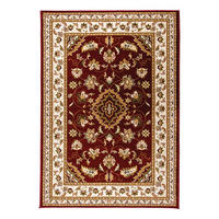 TEPPICH Traditionell-Floral-Design GLAZERT, Rot 200x290 cm - Rot, Textil (200/290cm) - KADIMA DESIGN