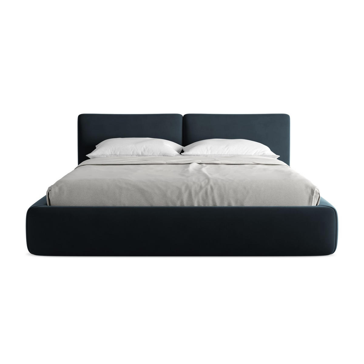 POLSTERBETT mit Bettkasten und Lattenrost 200x228 Blau - Blau/Schwarz, Kunststoff/Textil (180/200cm) - LaMiaSofa