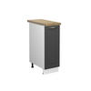 APOTHEKERSCHRANK Fame-Line Anthrazit-Gold 30 cm, AP Eiche - Anthrazit/Graphitfarben, Holzwerkstoff (30/82/60cm) - Vicco