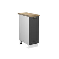 APOTHEKERSCHRANK Fame-Line Anthrazit-Gold 30 cm, AP Eiche - Anthrazit/Graphitfarben, Holzwerkstoff (30/82/60cm) - Vicco