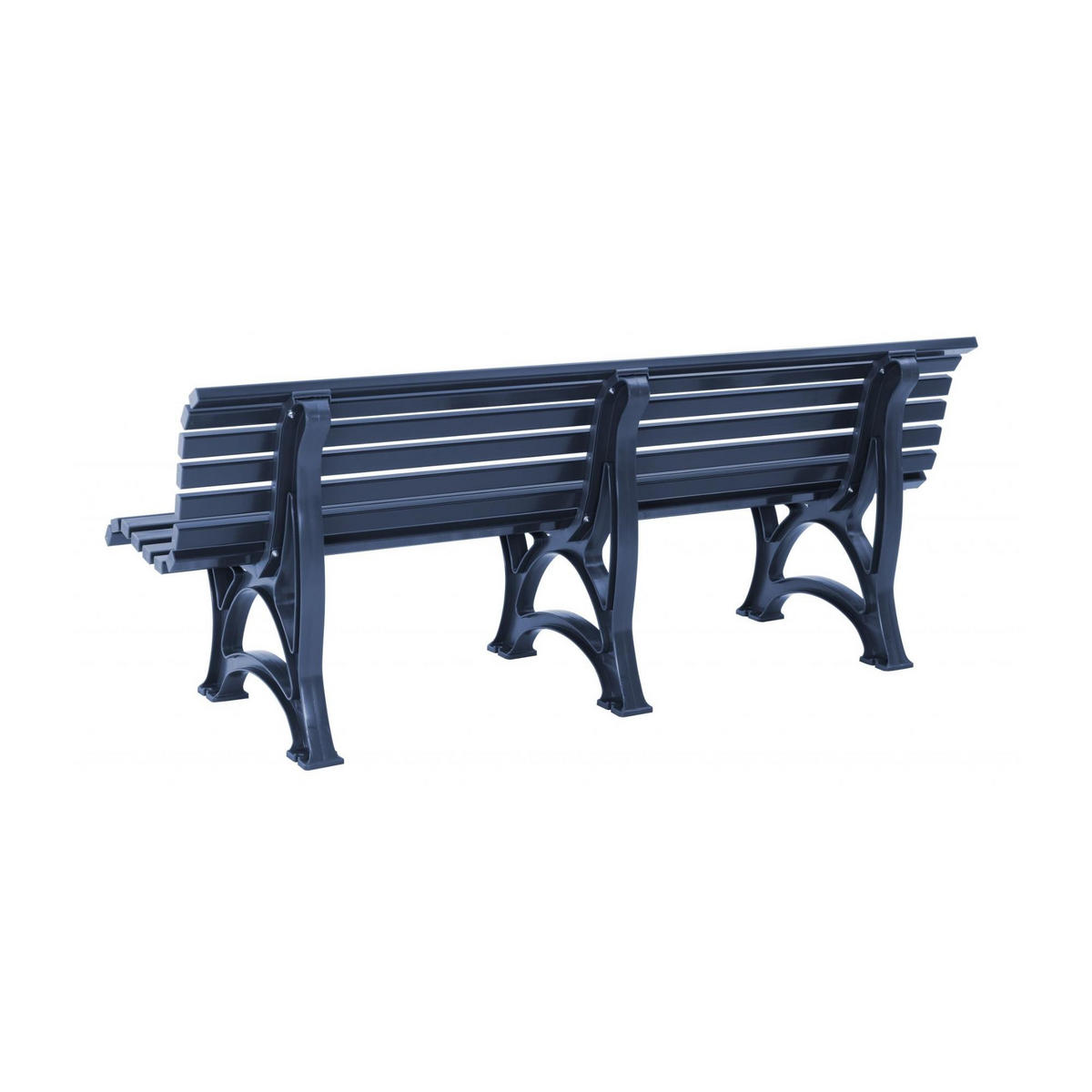 GARTENBANK Jamaika 4 Sitzer Blau 80 x 200 x 64 cm Witterungskunststoff & UV Beständiger Kunststoff - Blau, Kunststoff (200/80/64cm) - PROREGAL