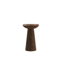 BEISTELLTISCH Dego Braun Ø33/53 cm - Dunkelbraun, Holz (33/33/53cm) - Light & Living