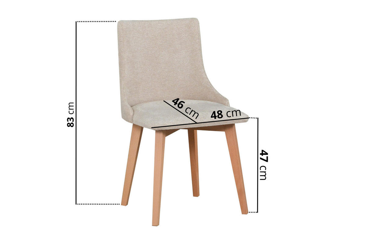 STUHL 2e MONTI 5 , schwarz - Schwarz, Holz (43/83/40cm) - Leaf Design