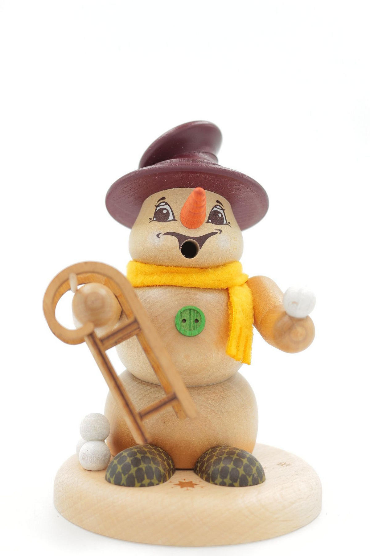 RAUCHFIGUR Scheemann Natur Schlitten 13 cm - Multicolor, Holz (10/13/0.1cm)