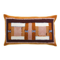 BESTICKTES KISSEN Taho kupferbraun 30 x 50 cm - Dunkelorange, Textil (30/50cm) - Vivaraise