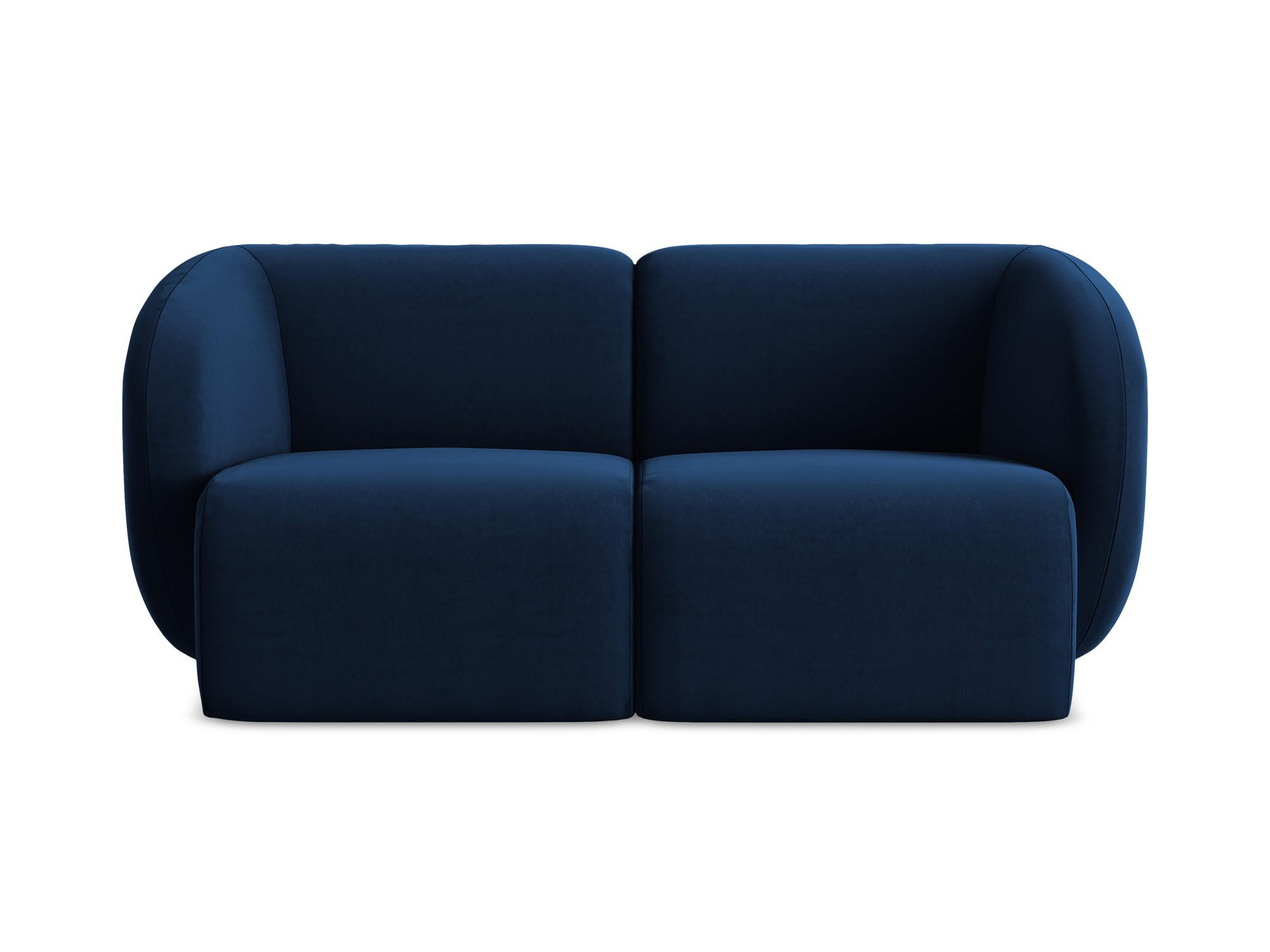 2-SITZER-SOFA Samt Stoff Blau - Türkis/Schwarz, Holzwerkstoff/Kunststoff (174/75/94cm) - Makamii