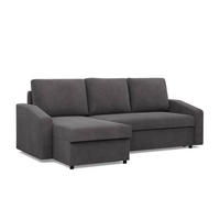ECKSOFA Neo mit abgeschrägter Armlehnen dunkelgrau - Dunkelgrau, Textil (231/140cm) - SIMKAM Furniture