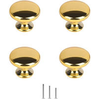 SCHRANKKNOPF Gold 4er-Set 30 mm - Goldfarben, Metall (0.18/2.5/0.3cm)