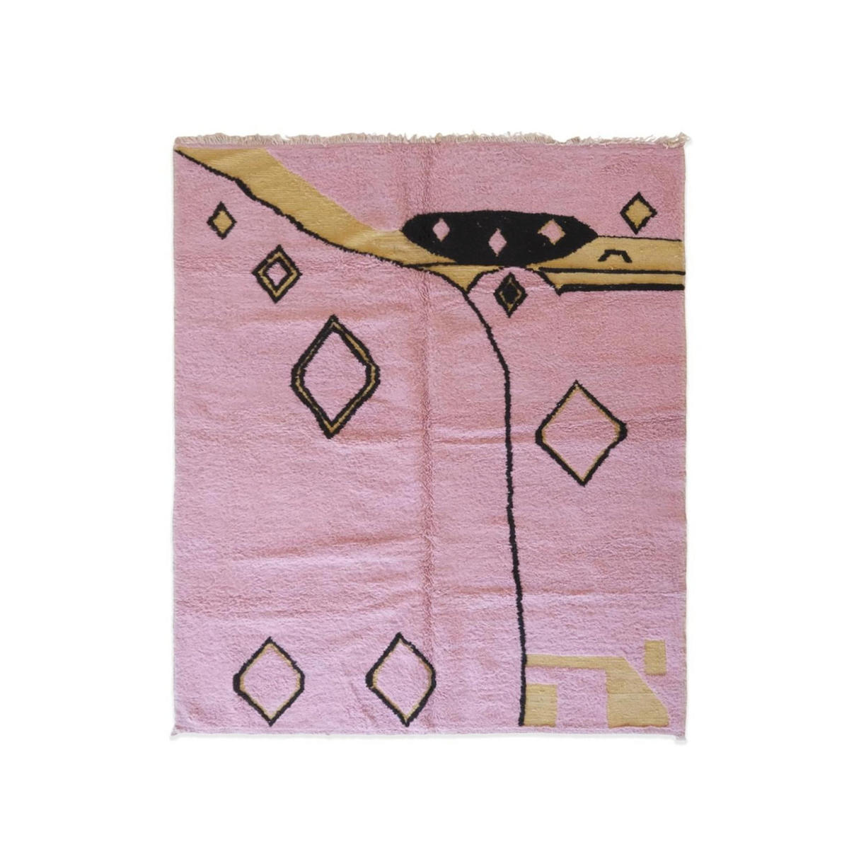 BERBERTEPPICH aus reiner Wolle 245x 298 cm - Pink, Naturmaterialien (245/298cm) - AFK Living