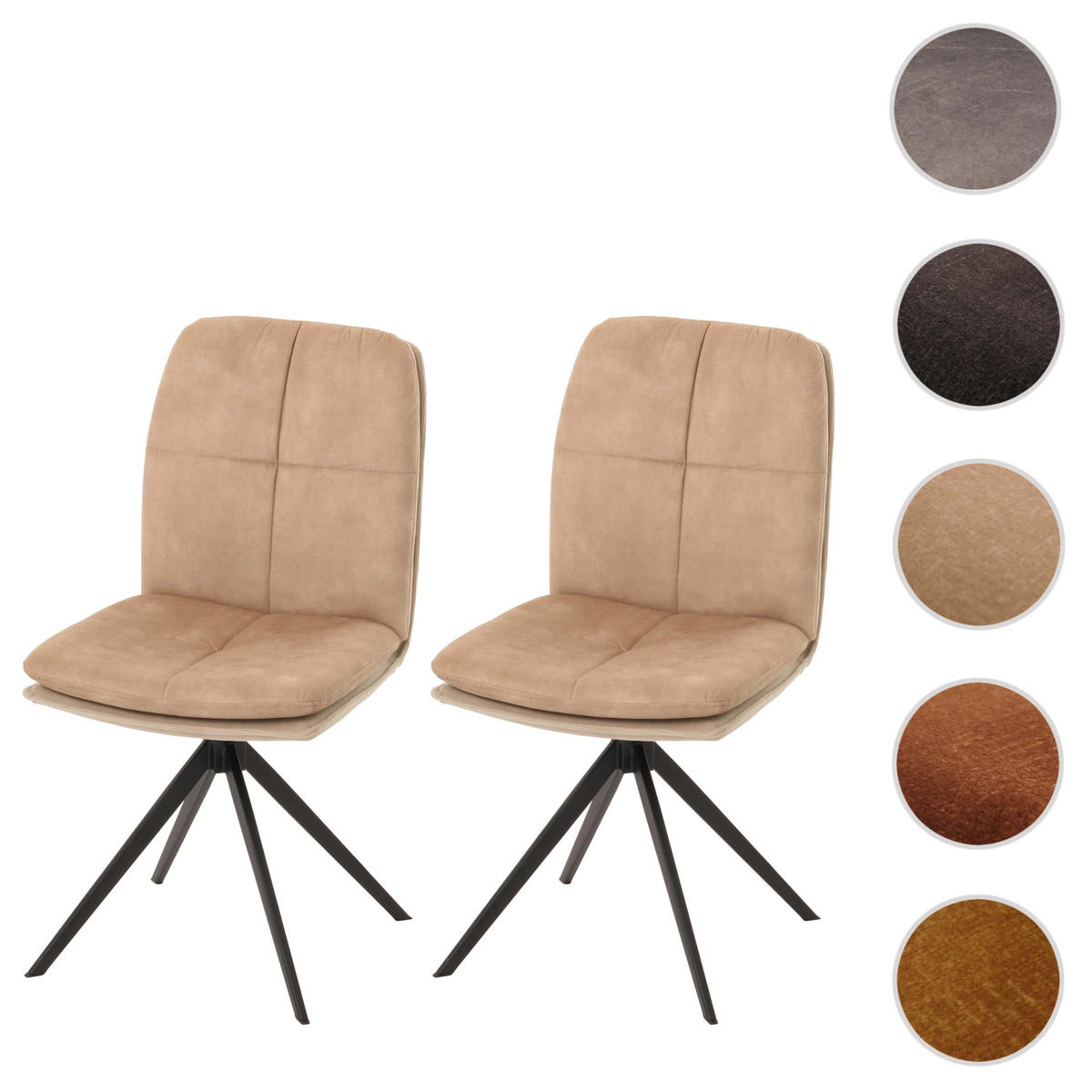 ESSZIMMERSTUHL Beige 2er-Set - Beige, Textil (47/90/56cm) - MCW