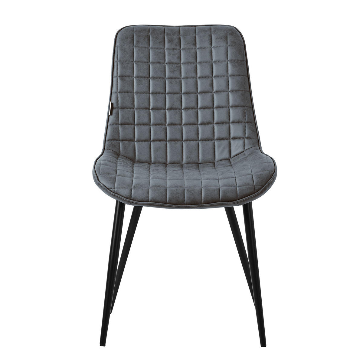 ESSZIMMERSTÜHLE 2ER-SET Anthrazit Kunstleder - Anthrazit/Schwarz, Metall (52/89/60cm) - ML-DESIGN