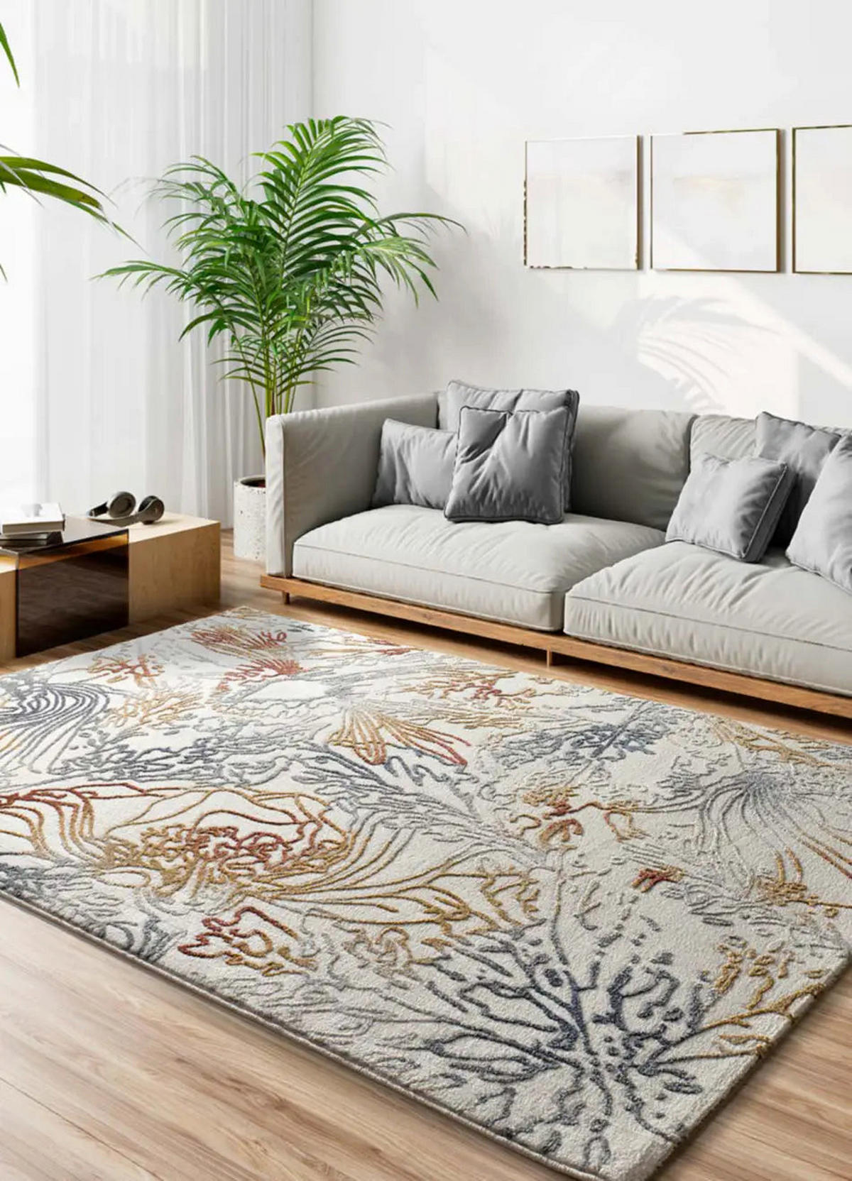 KURZFLORTEPPICH Creme / Mehrfarbig Amara 160/230 cm - Multicolor/Creme, Naturmaterialien/Textil (160/230cm) - Atticgo