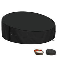 ABDECKHAUBE für Sonneninsel 230 x 90/50 cm Wasserdicht - Schwarz, Kunststoff (1/1/1cm)
