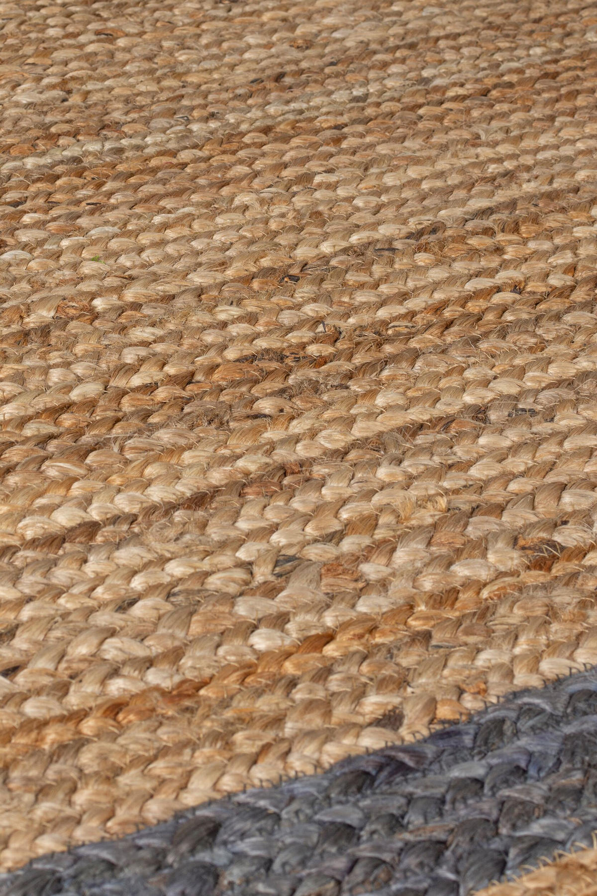 TEPPICH Jute Handarbeit-Design, naturfarben GRACE, Braun-Grau 80x230 cm - Braun, Naturmaterialien (80/230cm) - KADIMA DESIGN