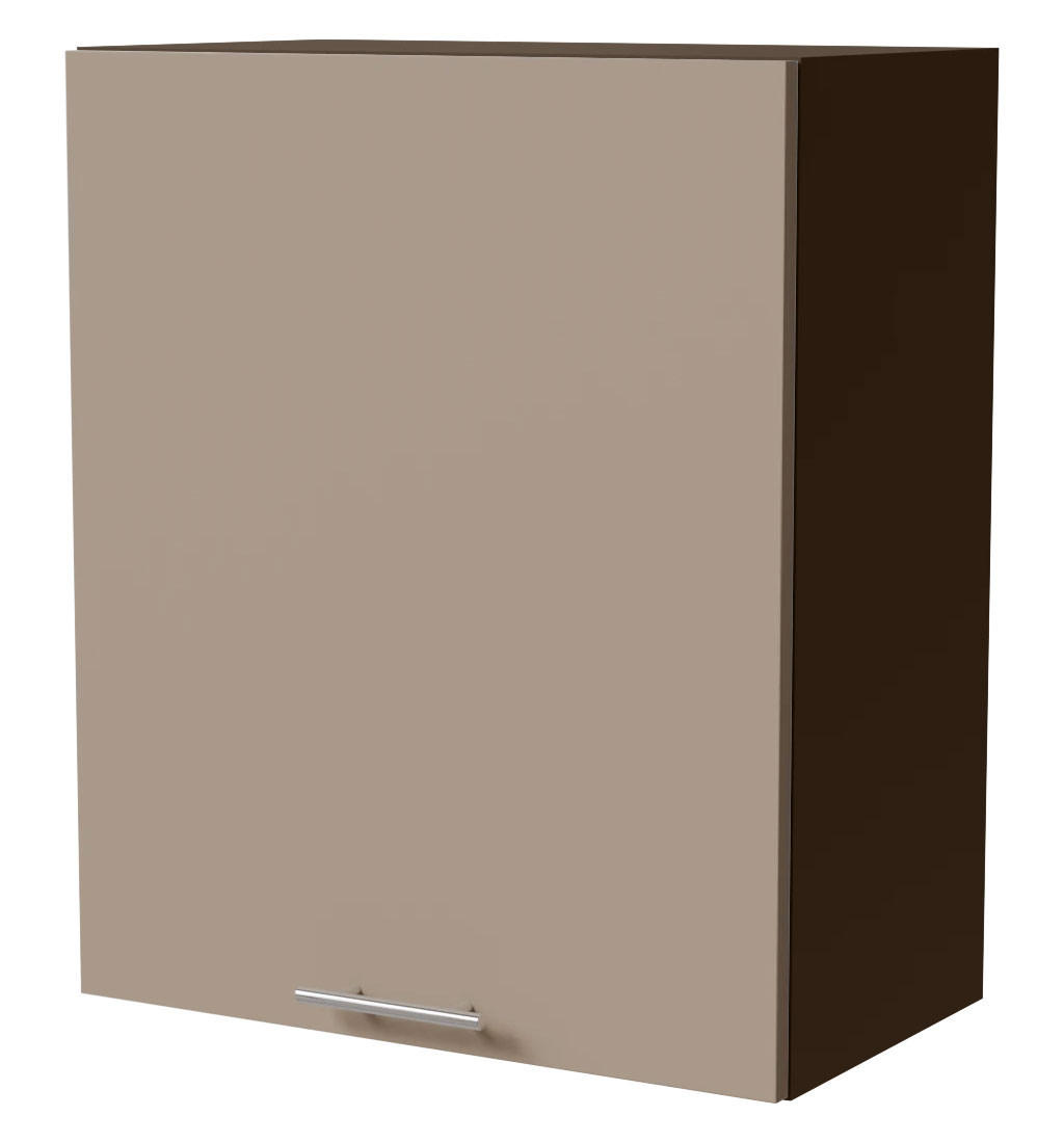 HÄNGESCHRANK Brerra W2/60 Lava / RAL 1019 graubeige Matt 60 / 32,5 / 72cm - Dunkelgrau/Graubraun, Holz/Holzwerkstoff (60/72/32.5cm) - Feldmann-Wohnen