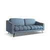 3-SITZER SOFA Chenille Stoff Blau - Blau/Blaugrau, Textil/Metall (202/80/95cm) - Makamii