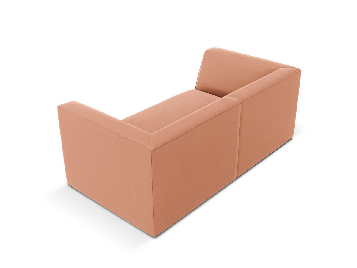 SOFA Ruby aus Samt rosa 2 Sitzplätze - Pink, Textil (93/69/174cm) - Micadoni