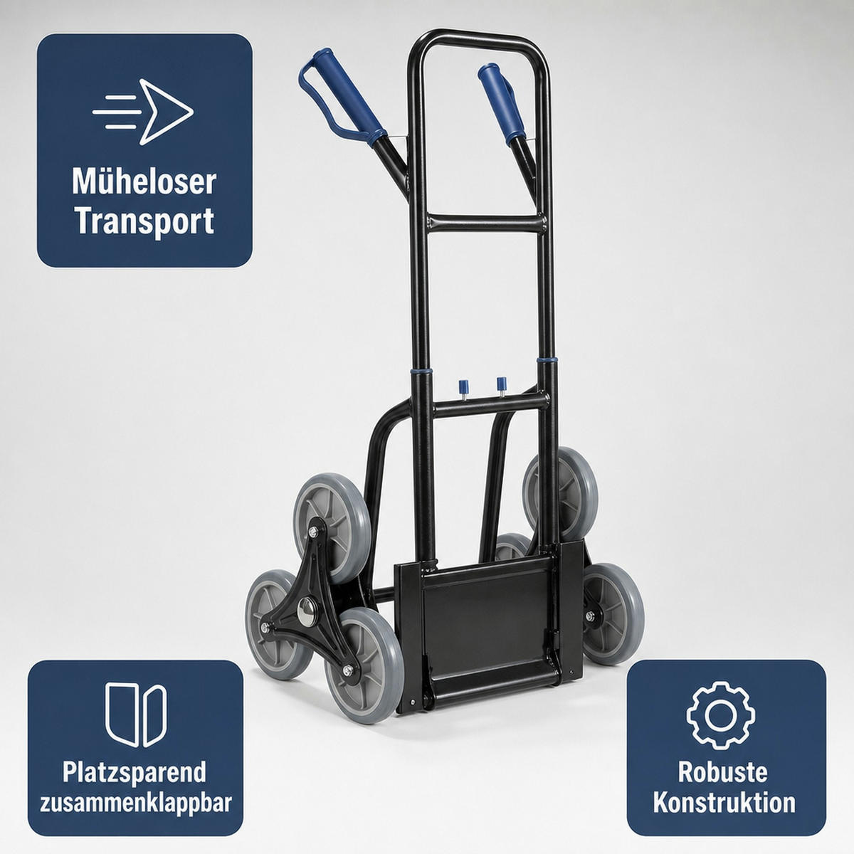 TREPPEN-SACKKARRE klappbar - Alufarben, Metall (110/47.5/60cm) - Westfalia