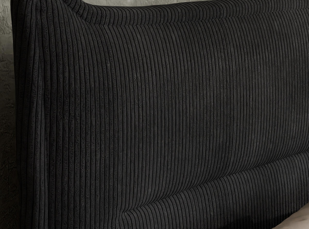 BOXSPRINGBETT Pelino 140/200 cm, in Graphit, Bettkasten, Matratze, Topper - Schwarz/Graphitfarben, Holz/Holzwerkstoff (140/200cm) - Maison de Reve