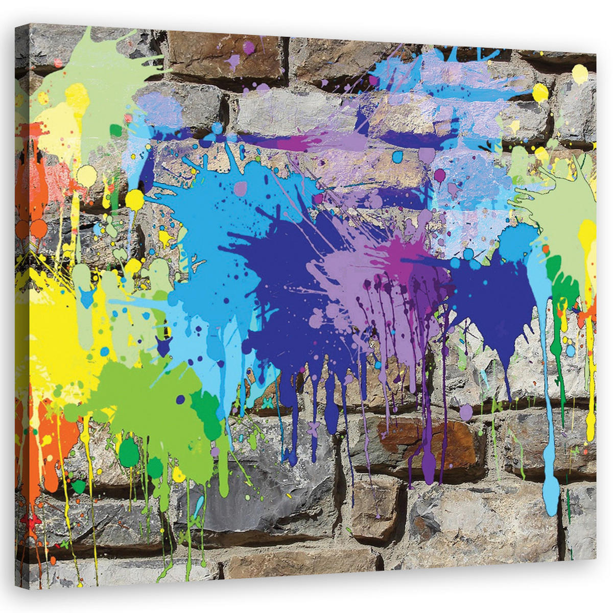 LEINWANDBILD, Abstrakt-Farben 40x40cm - Multicolor, Textil (40/40cm) - Feeby