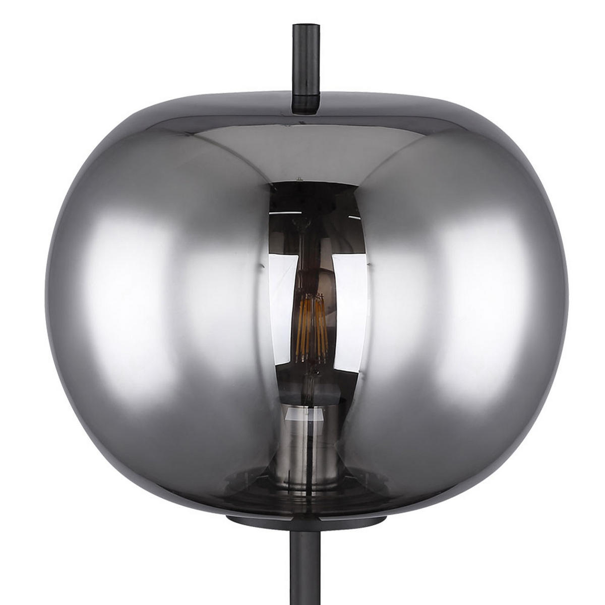 LED STEHLEUCHTE Metall Glas Grau - Grau, Glas (30/30/160cm)
