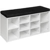 SCHUHSCHRANK Max,103,5 x 48 x 30 cm,schwarz/weiß - Schwarz/Weiß, Holz (30/48/103.5cm) - tectake