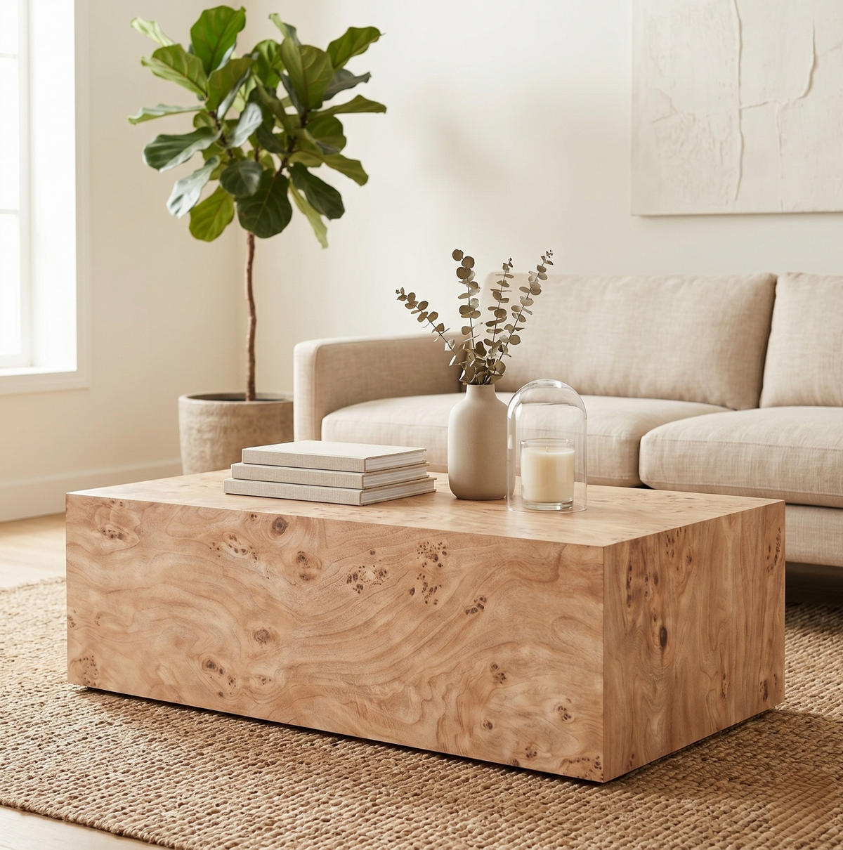 COUCHTISCH aus MDF 90x50x30 cm in Holzfarben mit pflegeleichter Oberfläche - Eichefarben, Holzwerkstoff (90/50/30cm) - IVMEU