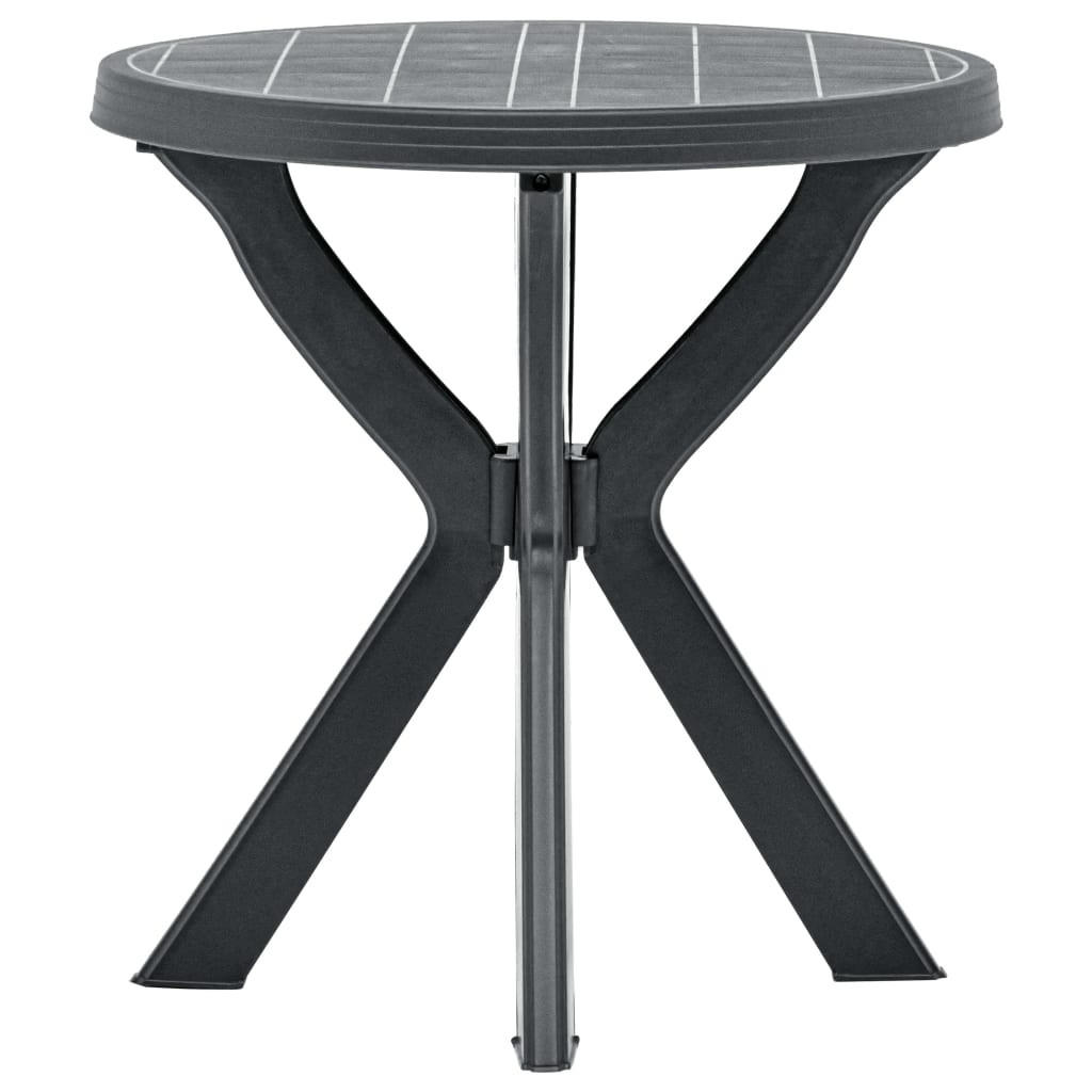 vidaXL Bistrotisch Anthrazit 70x72x70 cm