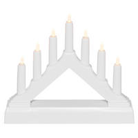 ADVENTSLEUCHTER LED 7 Lichter 13 cm - Weiß, Kunststoff (15.5/13/3.5cm)
