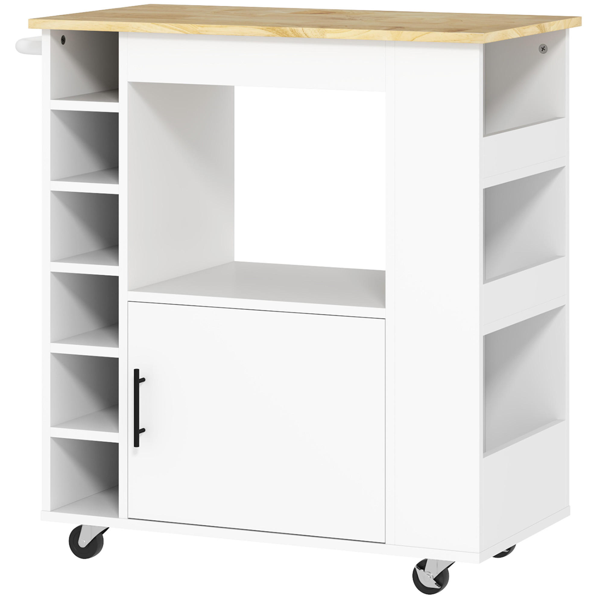 KÜCHENWAGEN mit Arbeitsplatte und Rollen Eiche - Eichefarben, Holz (40/83/83cm) - Beauniv