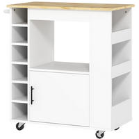 KÜCHENWAGEN mit Arbeitsplatte und Rollen Eiche - Eichefarben, Holz (40/83/83cm) - Beauniv