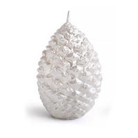 KERZE Kegel Weiß 12.5/12.5/18 cm Naturmaterial - Weiß, Naturmaterialien (18cm) - Mondex