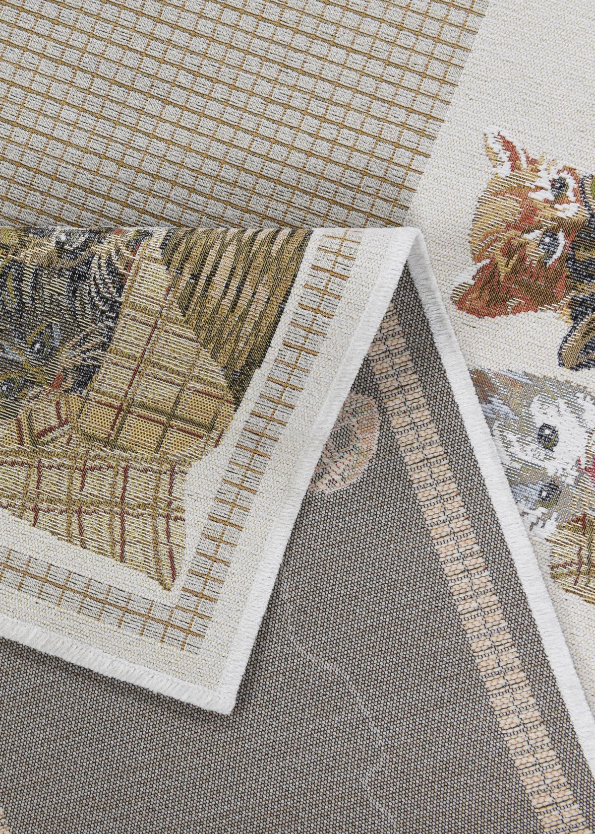 WEBTEPPICH Flomi Cat 120x180 cm - Beige, Textil (120/180cm) - THEKO