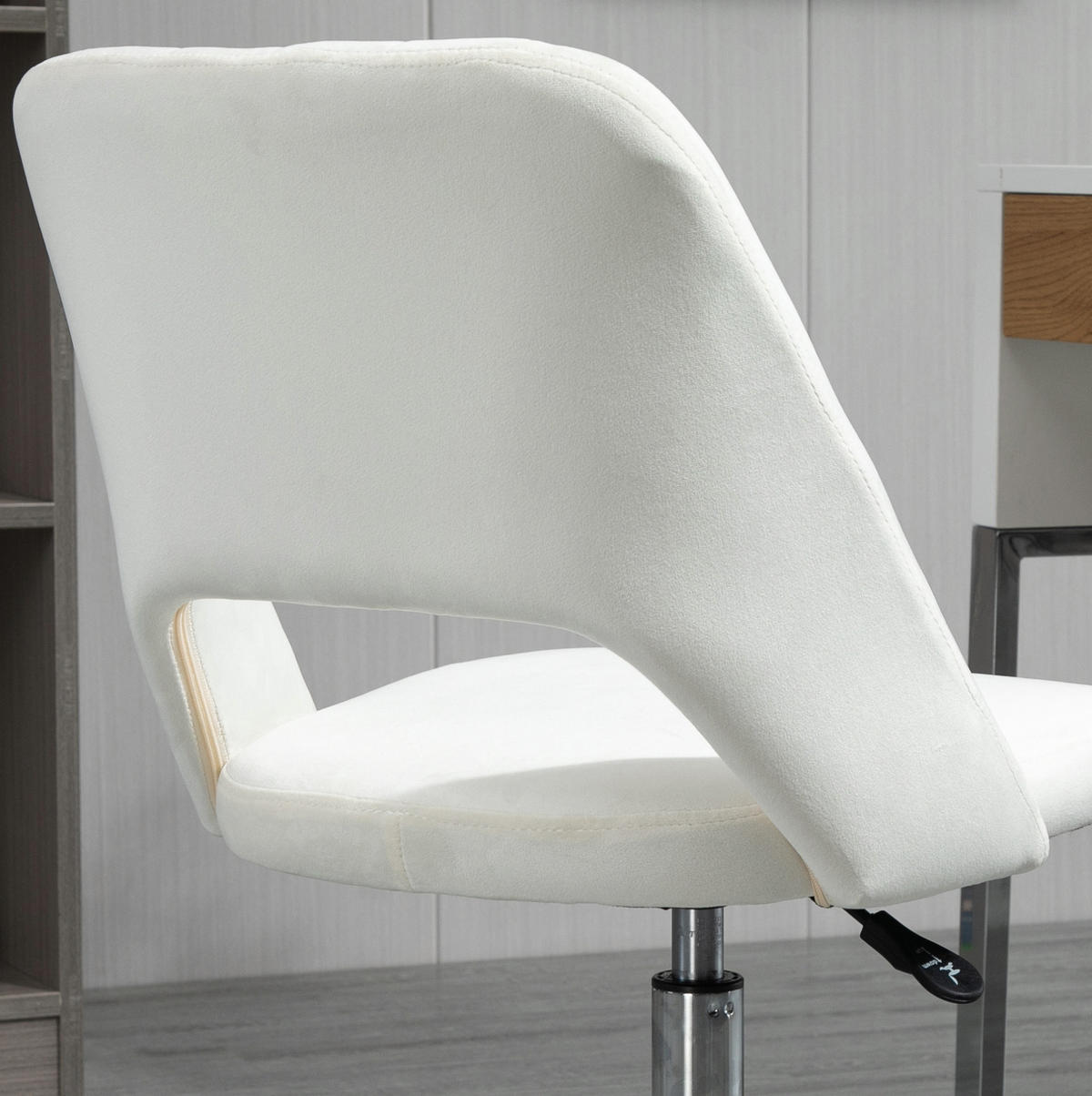 DREHSTUHL höhenverstellbar Beige Polyester - Beige, Kunststoff (60/91/49cm) - Meubliv