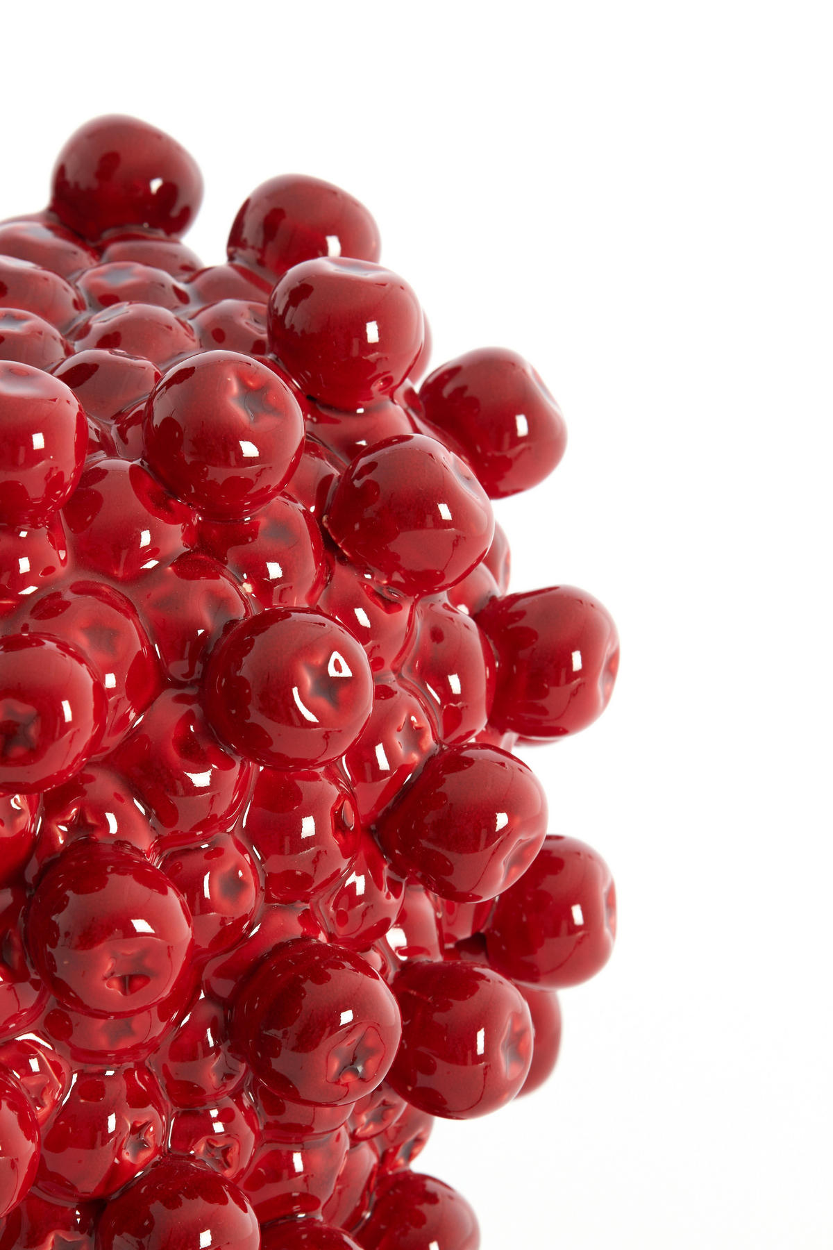 LAMPENSOCKEL Berries Rot 25.5/25/27 cm - Rot, Keramik (25.5/25/27cm) - Light & Living